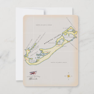 Illustrated map of Bermuda