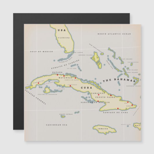 Illustrated map of Cuba (Front/Back)