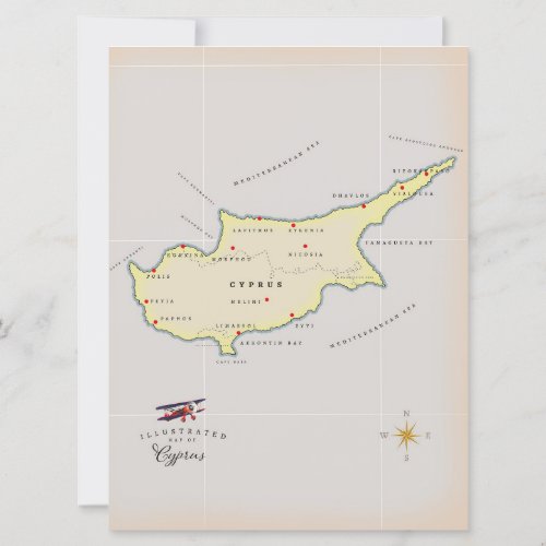 Illustrated map of Cyprus