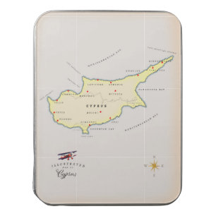 Illustrated map of Cyprus. Jigsaw Puzzle