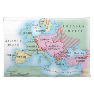 Illustrated Map of Europe Placemat
