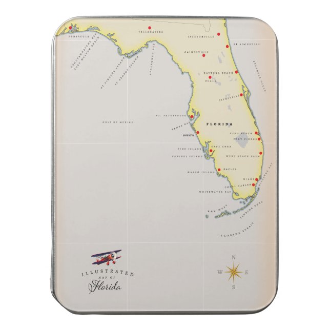 Illustrated map of Florida Jigsaw Puzzle (Lid Vertical)