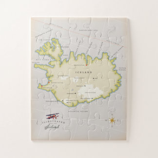 Illustrated map of Iceland Jigsaw Puzzle