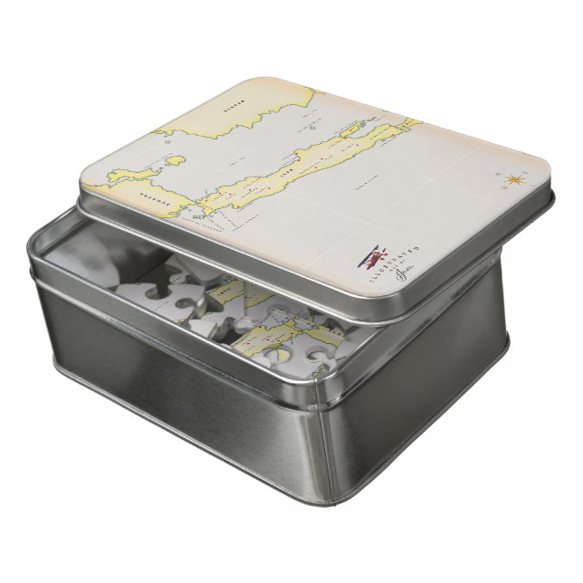 Illustrated map of Java. Jigsaw Puzzle (Lid Open)