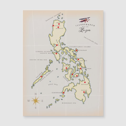 Illustrated map of Luzon Philippines map (Front)