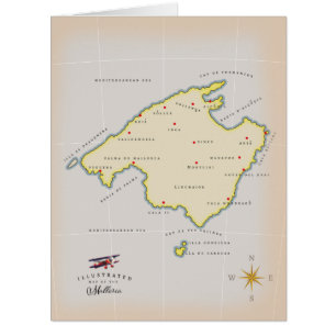 Illustrated map of Mallorca