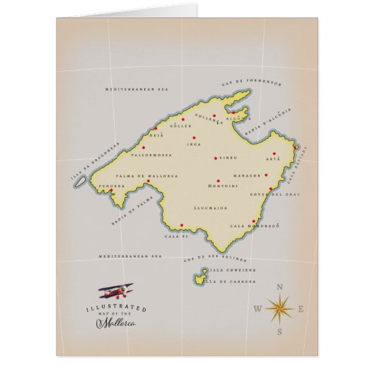 Illustrated map of Mallorca (Front)