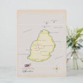 Illustrated map of Mauritius (Standing Front)