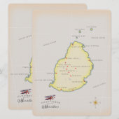 Illustrated map of Mauritius (Front/Back)