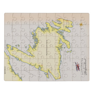 Illustrated map of Newfoundland. Jigsaw Puzzle