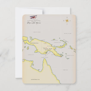 Illustrated map of Papua New Guinea