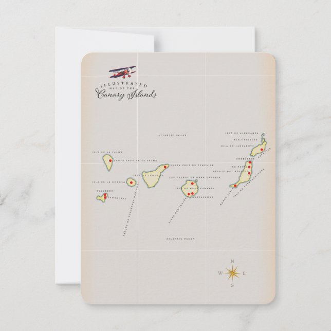 Illustrated map of the Canary Isalnds. (Back)