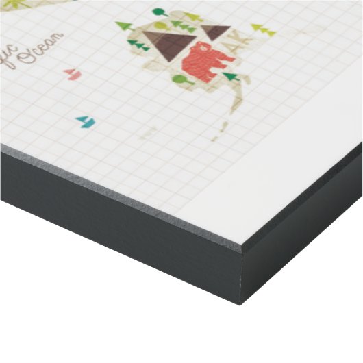 Illustrated Map of the USA Wood Wall Art (Corner 14x11)