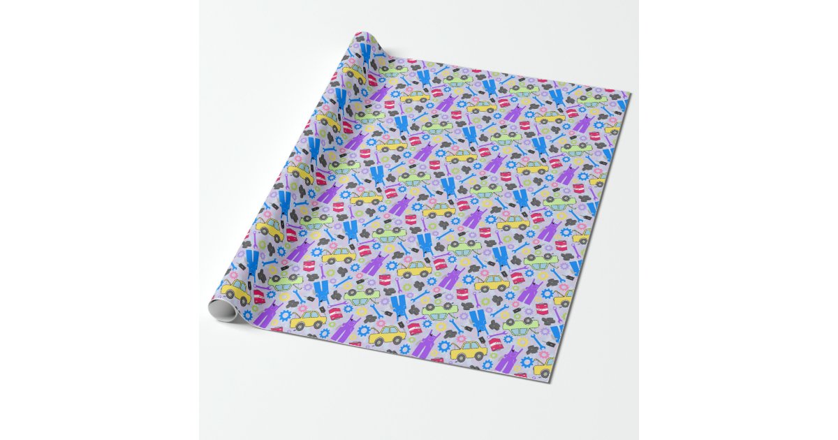 heavy duty mechanic wrapping paper, Zazzle