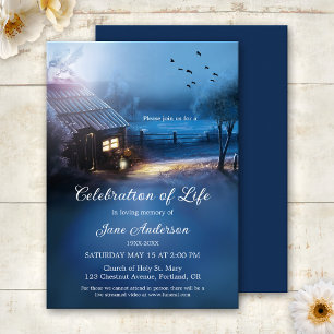 Illustrated Memorial Celebration of Life  Invitation