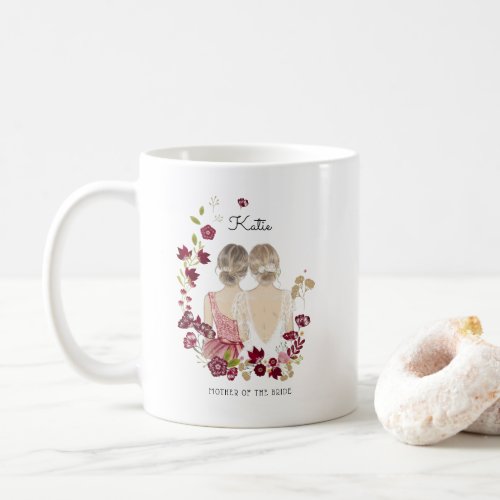 Illustrated Mother of the Bride  Monogram  Coffee Mug