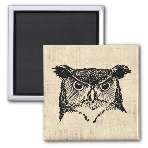 Illustrated Owl Art Magnet