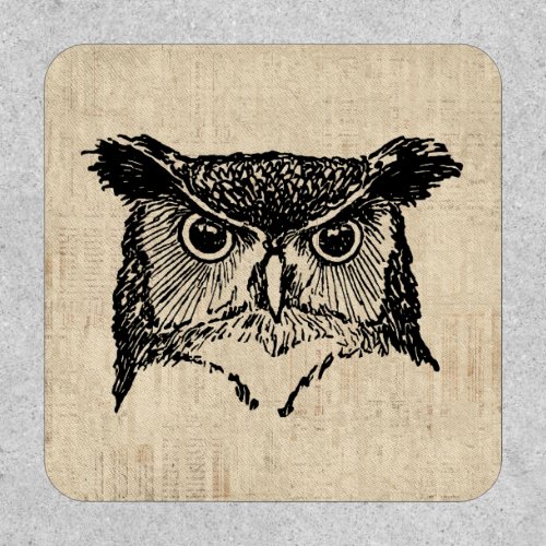 Illustrated Owl Art Patch