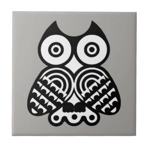 Illustrated Owl Ceramic Tile