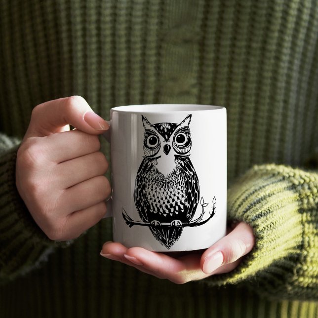 Illustrated Owl Mug (Owl Illustration Mug)