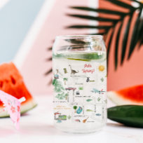 Illustrated Palm Springs Map | Bachelorette Thermal Wine Tumbler