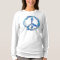 Illustrated Peace Sign Pen Art with Blue