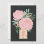 Illustrated Peony Mother&#39;s Day Card at Zazzle