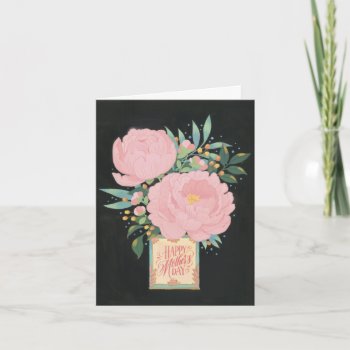 Illustrated Peony Mother's Day Card by fourwetfeet at Zazzle