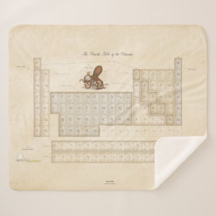 Illustrated Periodic Table of Elements Steampunk Sherpa Blanket