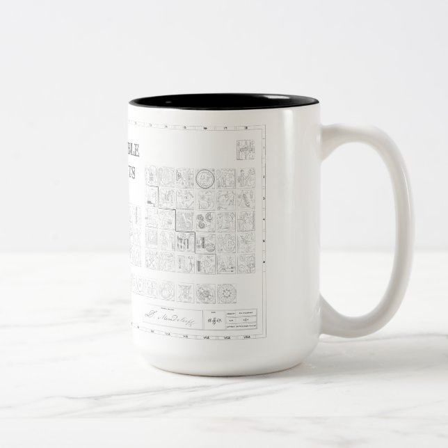 Illustrated Periodic Table of the Elements Two-Tone Coffee Mug (Right)
