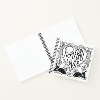 Illustrated Pickleball Lover Notebook
