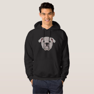 Illustrated portrait of English Bulldog puppy. Hoodie