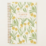 Illustrated Pretty Yellow Wildflower Pattern Planner<br><div class="desc">This spiral bound notebook planner features a cream cover with a pattern of textural and illustrated yellow wildflower stems. Simple,  modern text is easy to personalize and don't forget to edit the "return if found" text on the back cover just in case your planner gets lost.</div>