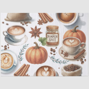 Illustrated Pumpkin Spice Gift Wrap Tissue Paper