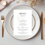 Illustrated Rose Wedding menu card<br><div class="desc">Designed to coordinate with our Illustrated Rose Collection, this customizable menu card features an illustrated line drawing of a rose in a pale sandy fawn color. This is a minimalist yet elegant wedding collection. For more advanced customization of this design, e.g. changing layout, font or text size please click the...</div>