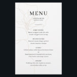 Illustrated Rose Wedding menu card<br><div class="desc">Designed to coordinate with our Illustrated Rose Collection, this customizable menu card features an illustrated line drawing of a rose in a pale sandy fawn color. This is a minimalist yet elegant wedding collection. For more advanced customization of this design, e.g. changing layout, font or text size please click the...</div>