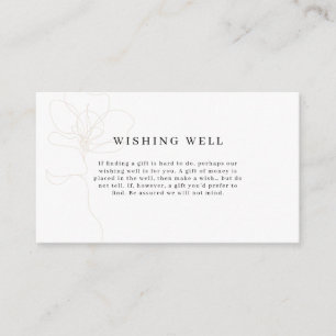 Illustrated Rose Wishing Well Enclosure Card