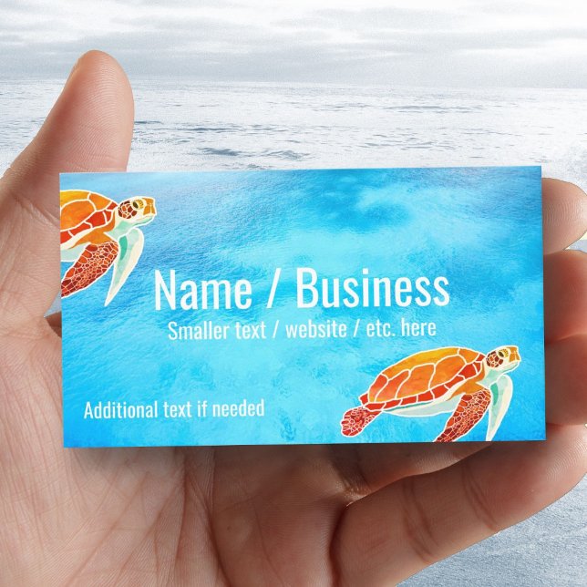 Illustrated Sea Turtles Business Cards (Creator Uploaded)