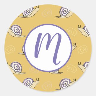 Illustrated Snails and Swirls Pattern