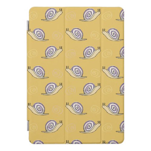 Illustrated Snails and Swirls Pattern iPad Pro Cover