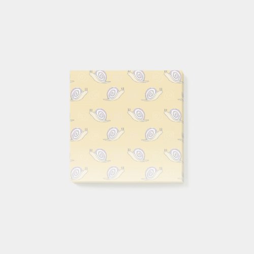 Illustrated Snails and Swirls Pattern Post_it Notes