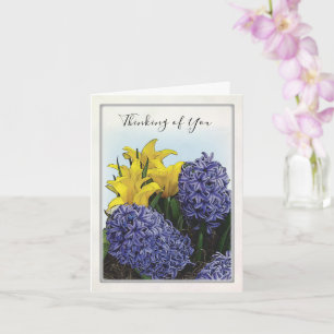 Illustrated Spring Floral Folded Greeting Card
