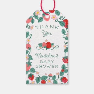 Illustrated Strawberry Berry Sweet Baby Shower Gift Tags