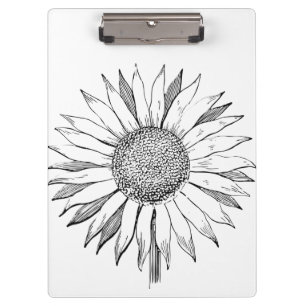 Illustrated Sunflower Clipboard