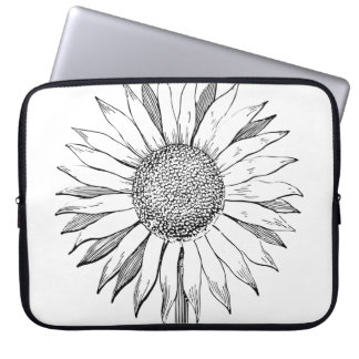 Illustrated Sunflower Laptop Sleeve
