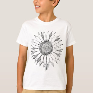 Illustrated Sunflower T-Shirt
