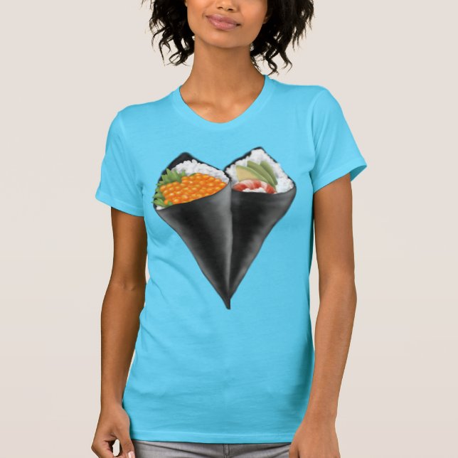 Illustrated Sushi Handroll T-Shirt (Front)