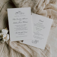 Illustrated Swans Whimsical All in One Wedding