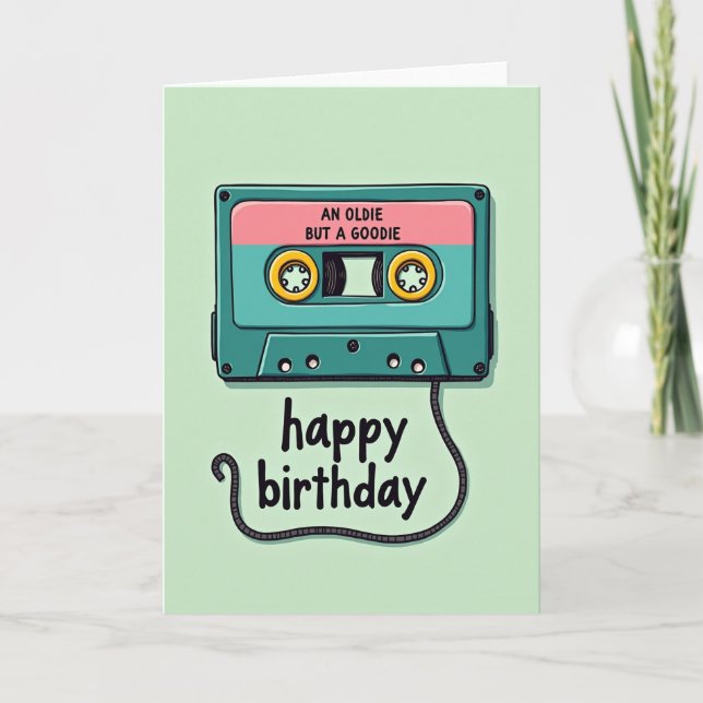 Illustrated Tape Birthday Card (Front)
