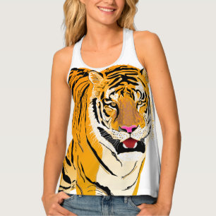Illustrated Tiger Tank Top